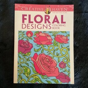 NEW Creative Haven Floral Designs Coloring Book (Creative Haven Coloring